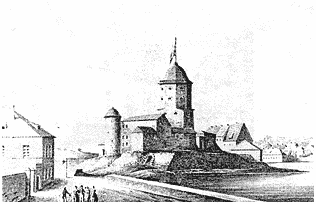 Вид замка в 1827 году